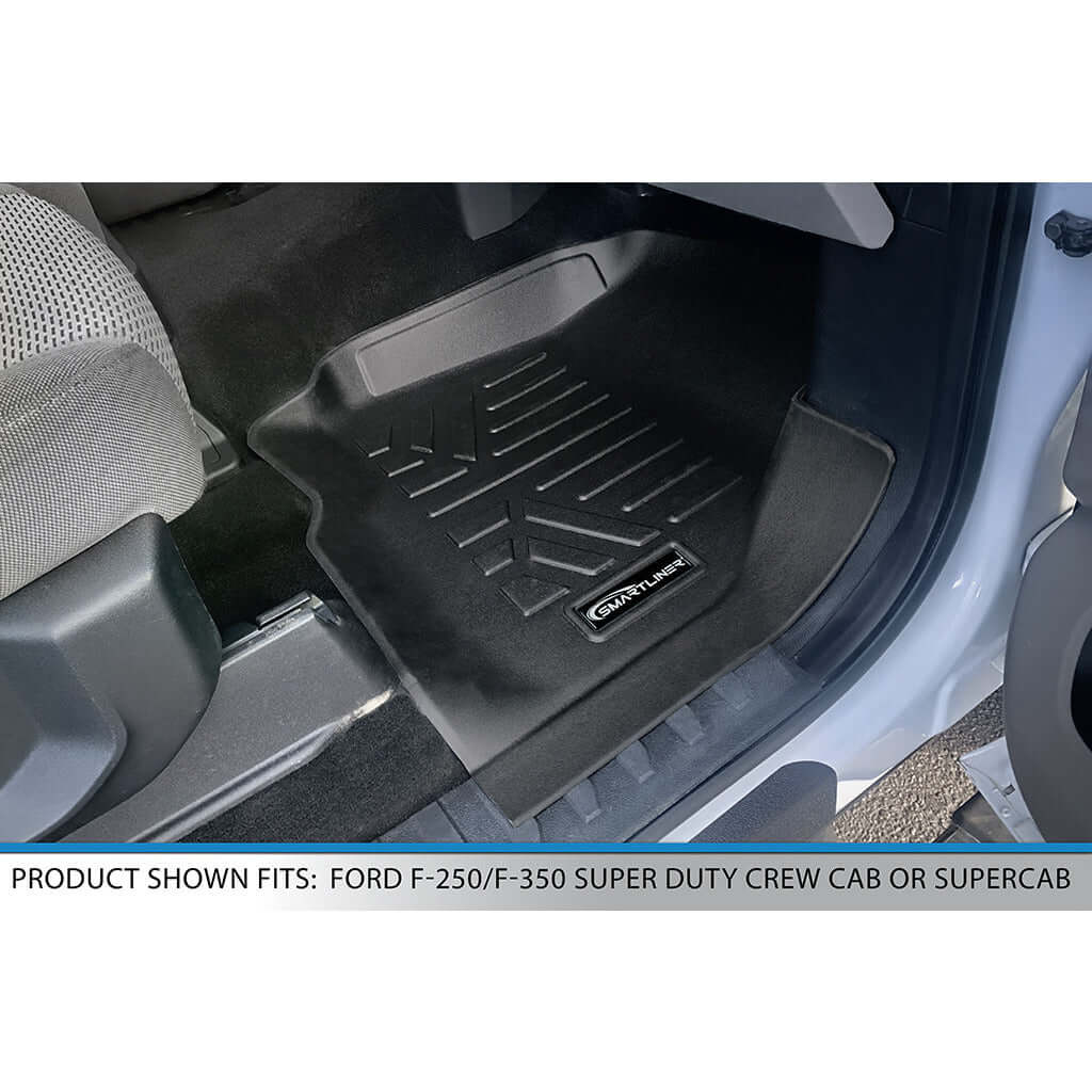 SMARTLINER Custom Fit Floor Liners For 2017-2025 Ford F-250/F-350 Super Duty Crew Cab with 1st Row Bench Seat
