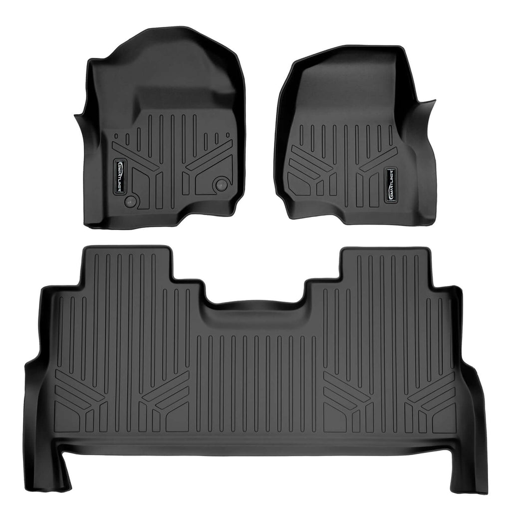 SMARTLINER Custom Fit Floor Liners For 2017-2025 Ford F-250/F-350 Super Duty Crew Cab with 1st Row Bucket Seats