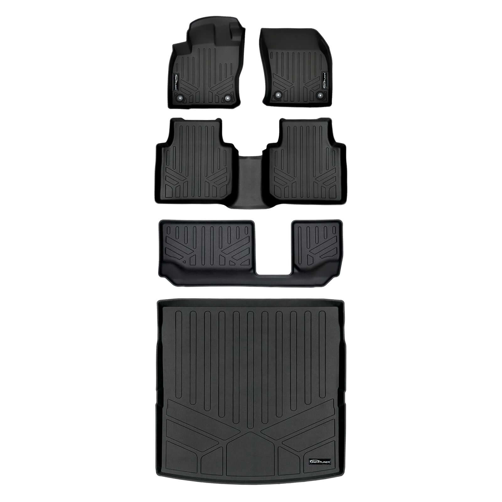 SMARTLINER Custom Fit Floor Liners For 2018-2024 Volkswagen Tiguan (7 Passenger)