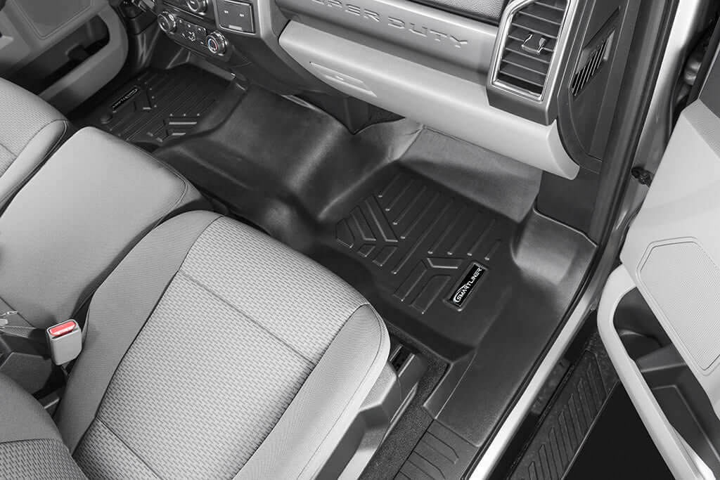 SMARTLINER Custom Fit Floor Liners For 2017-2025 Ford F-250|F-350 Super Crew Cab with 1st Row Bench Seat with Over The Hump Coverage and no 2nd Row Under Seat Storage