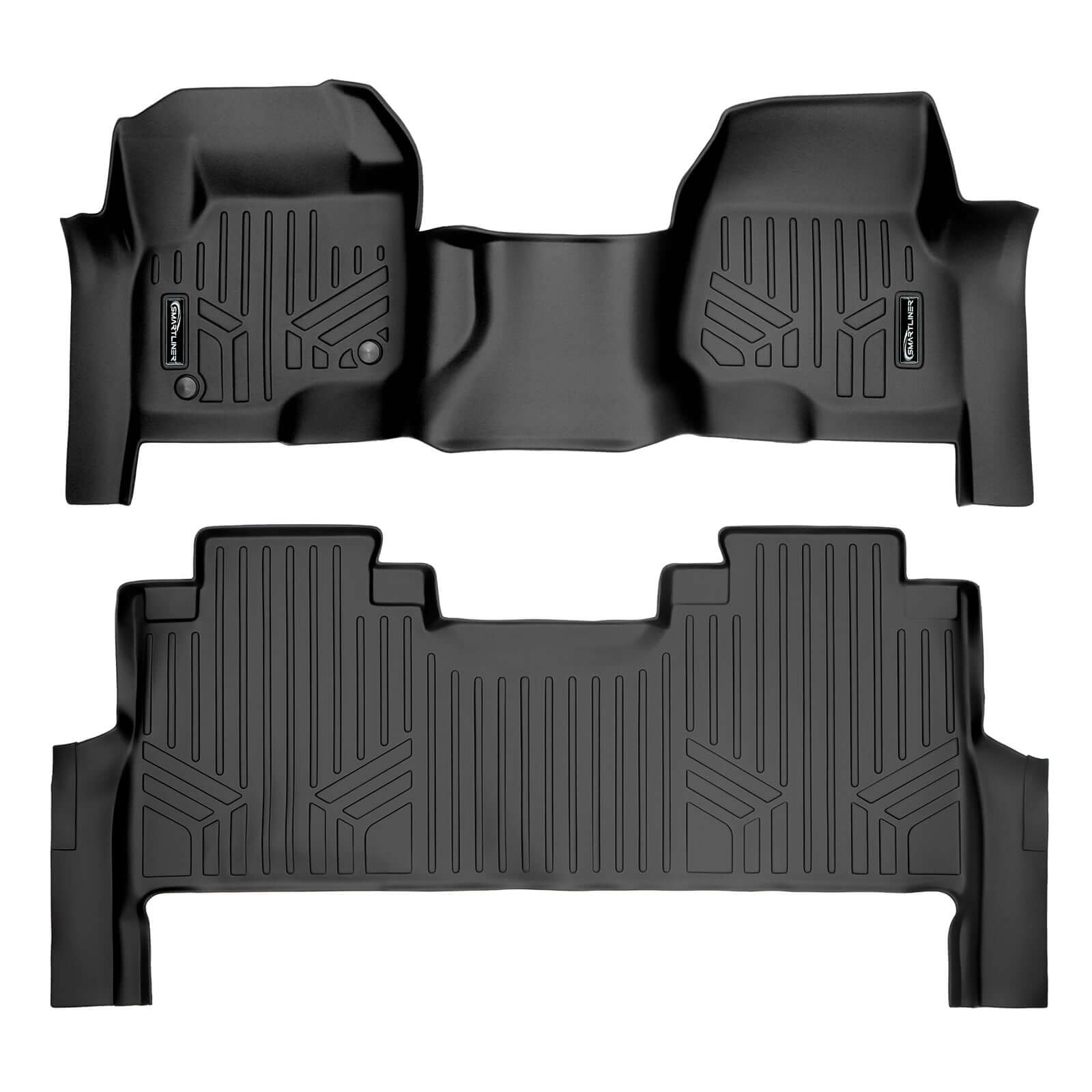 SMARTLINER Custom Fit Floor Liners For 2017-2025 Ford F-250/F-350 Super Duty Crew Cab with 1st Row Bench Seat