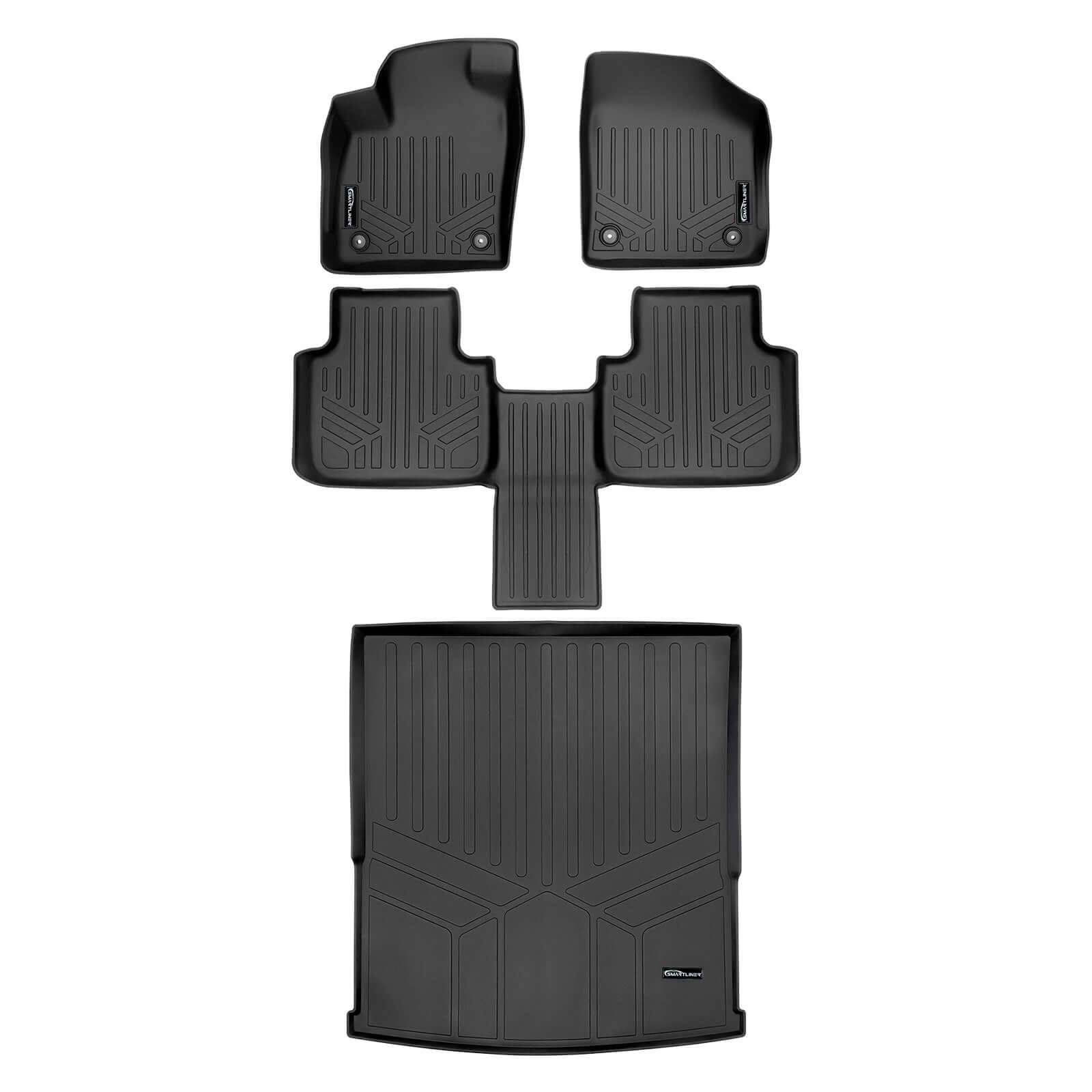SMARTLINER Custom Fit Floor Liners For 2018-2025 Atlas (with 2nd Row Bucket Seats)