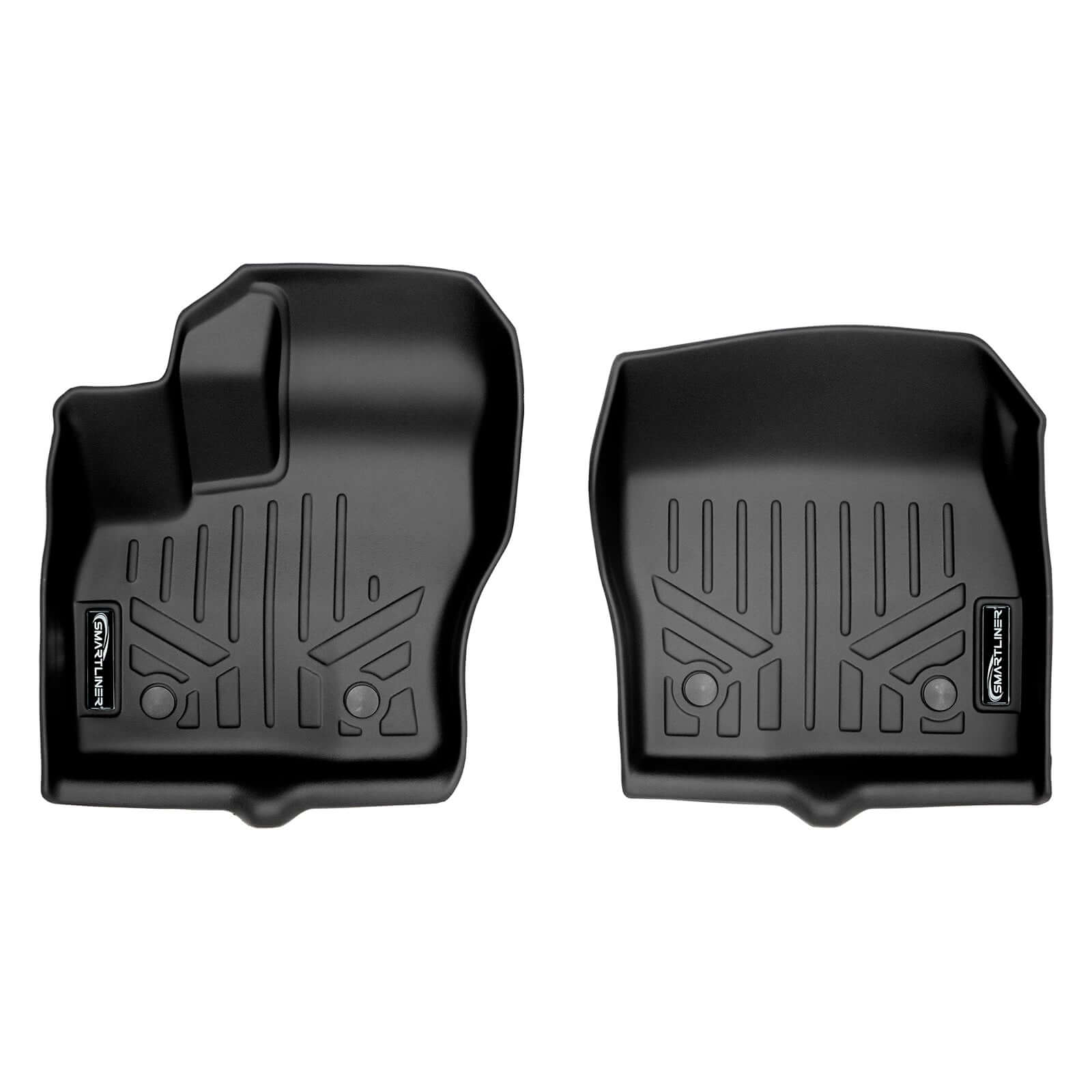SMARTLINER Custom Fit Floor Liners For 2014-2021 Ford Transit Connect with Vinyl Flooring and Floor Posts Only