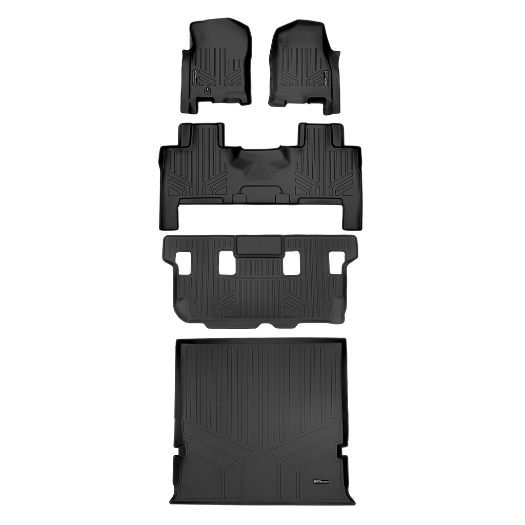 Smart Trim™ Custom Fit Floor Liners For 2007 - 2017 Ford Expedition/Lincoln Navigator (with 2nd Row Bench Seat or Console)