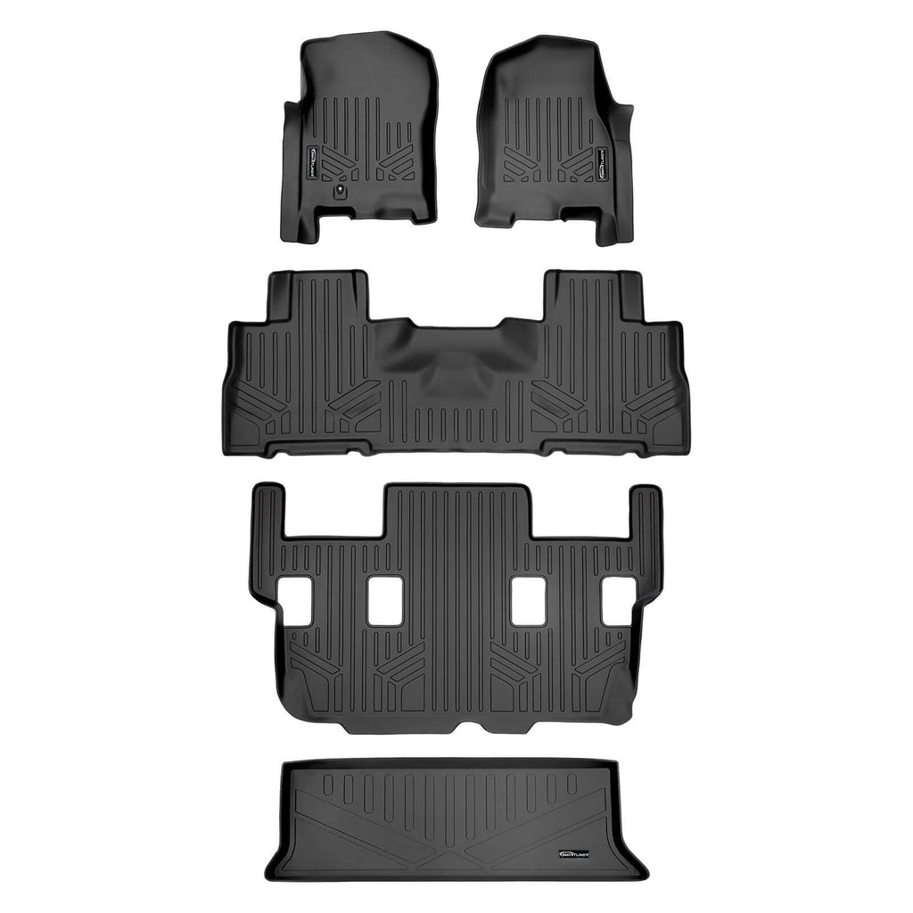 SMARTLINER Custom Fit Floor Liners For 2007 - 2017 Ford Expedition/Lincoln Navigator with 2nd Row Bucket Seats (No EL or L Models)