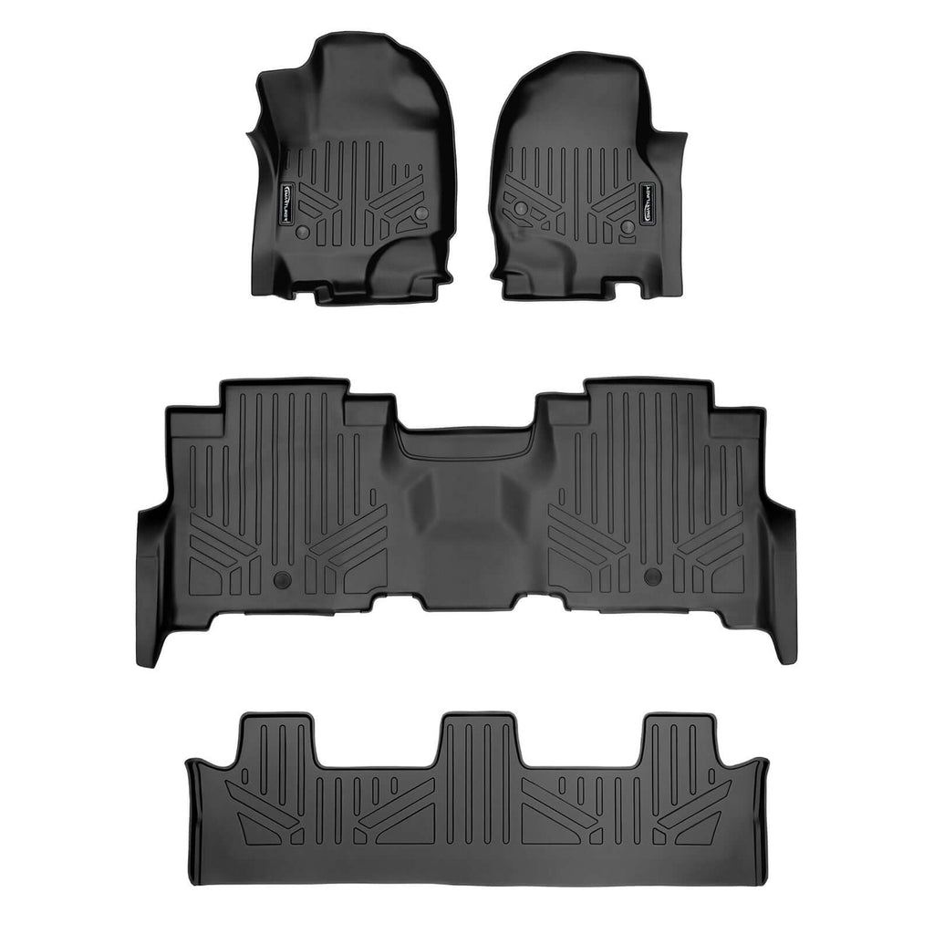 Smartliner Custom Fit Floor Liners For 2018-2024 Ford Expedition Max/Lincoln Navigator L (with 2nd Row Bench Seat)