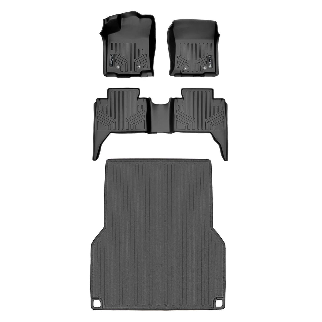 SmartCoverage™ Custom Fit Floor Liners For 2018-2023 Toyota Tacoma Double Cab (Automatic Transmission)