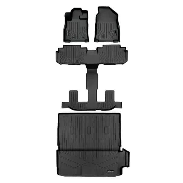 Smart Trim™ Custom Fit Floor Liners For 2019-2025 Subaru Ascent with 2nd Row Bucket Seats and No Subwoofer in the Cargo Area