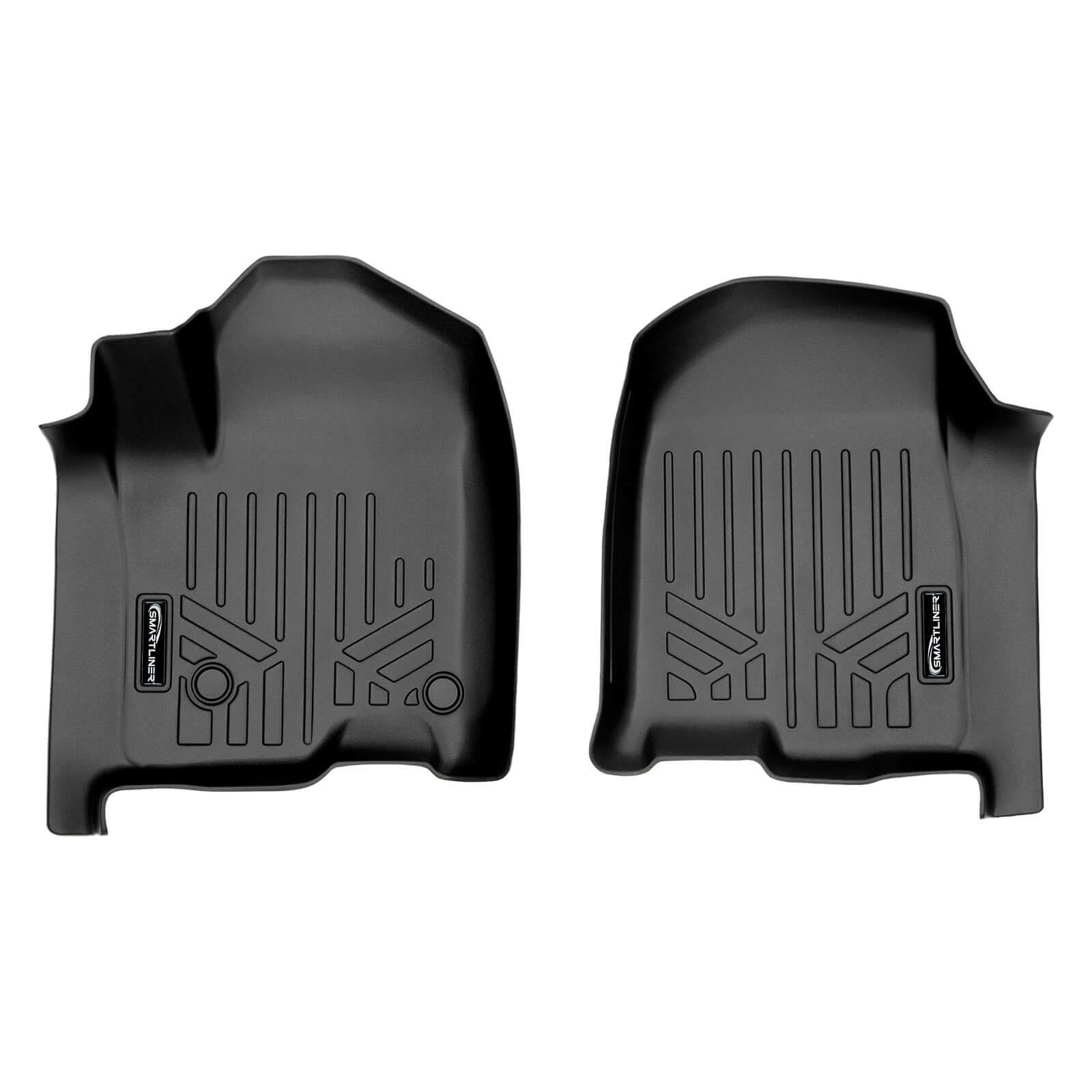 SMARTLINER Custom Fit Floor Liners For 2019-2024 GMC Sierra 1500 Double Cab with Carpet Flooring and 1st Row Bench Seat without OTH coverage (without 2nd Row Under Seat Storage)