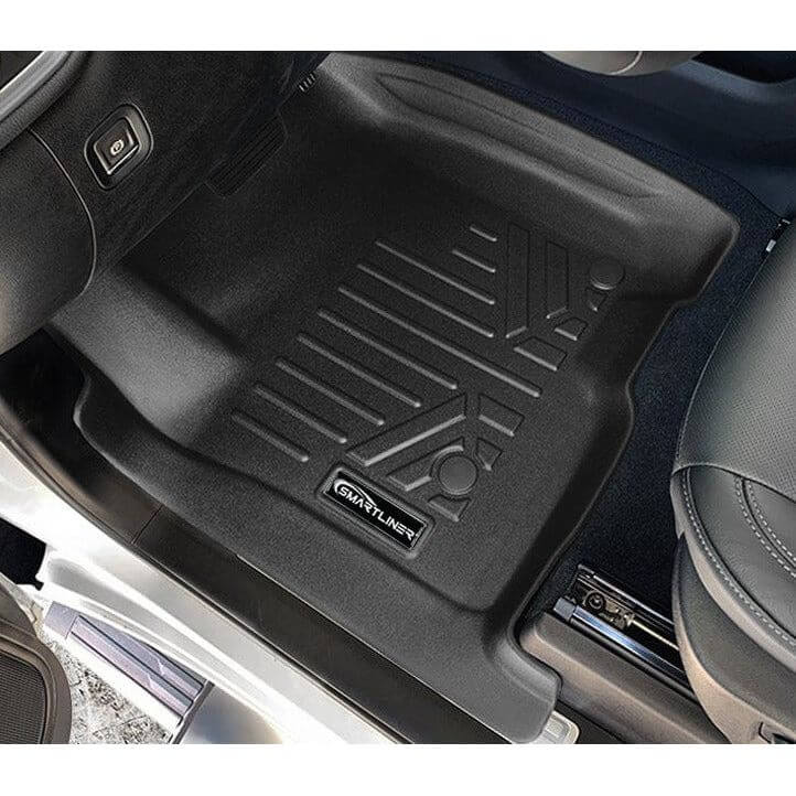 SMARTLINER Custom Fit Floor Liners For 2019-2024 Chevrolet Silverado 1500 Double Cab with Carpet Flooring and 1st Row Bucket Seats (without 2nd Row Under Seat Storage)