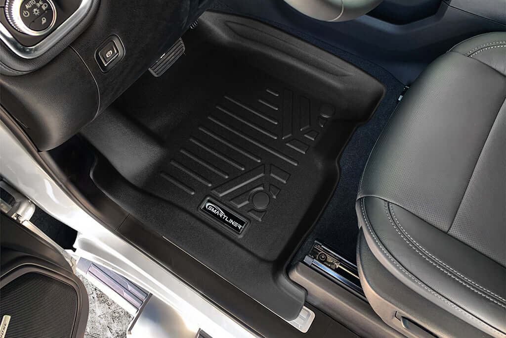 SMARTLINER Custom Fit Floor Liners Compatible With 2020-2025 Chevrolet Silverado 2500 HD | 3500 HD (Crew Cab|Carpeted Flooring|1st Row Bench Seat|Without Over the Hump Coverage|with 2nd Row Underseat Storage)