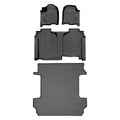 SmartCoverage™ Custom Fit Floor Liners For 2019-2025 Chevrolet Silverado 1500 Crew Cab With 1st Row Bucket Seats and Carpeted Flooring without the 2nd Row Underseat Storage