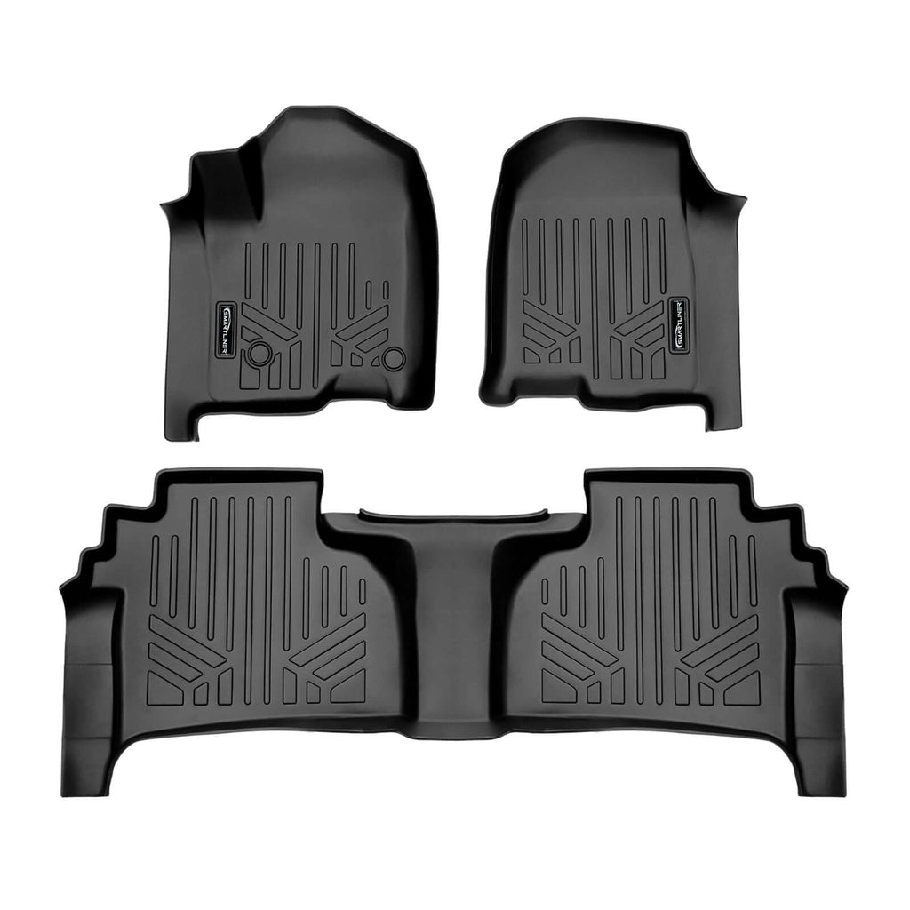 SMARTLINER Custom Fit Floor Liners Compatible With 2020-2025 Chevrolet Silverado 2500 HD | 3500 HD (Double Cab|Carpeted Flooring|1st Row Bucket Seats|with 2nd Row Underseat Storage)