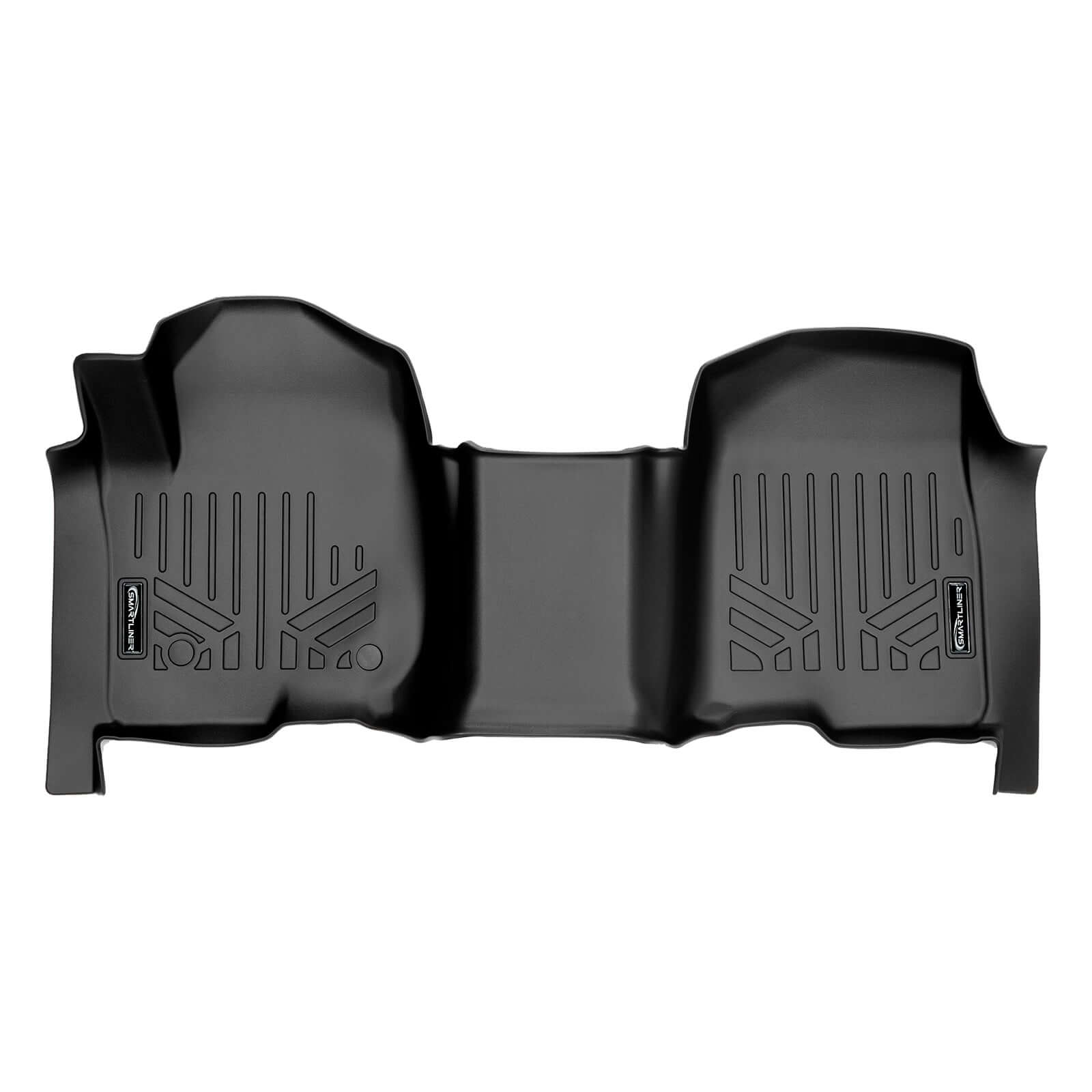 SmartCoverage™ Custom Fit Floor Liners For 2019-2025 Chevrolet Silverado 1500 Crew Cab With 1st Row Bench Seat (with OTH Coverage) and Carpet Flooring without the 2nd Row Underseat Storage
