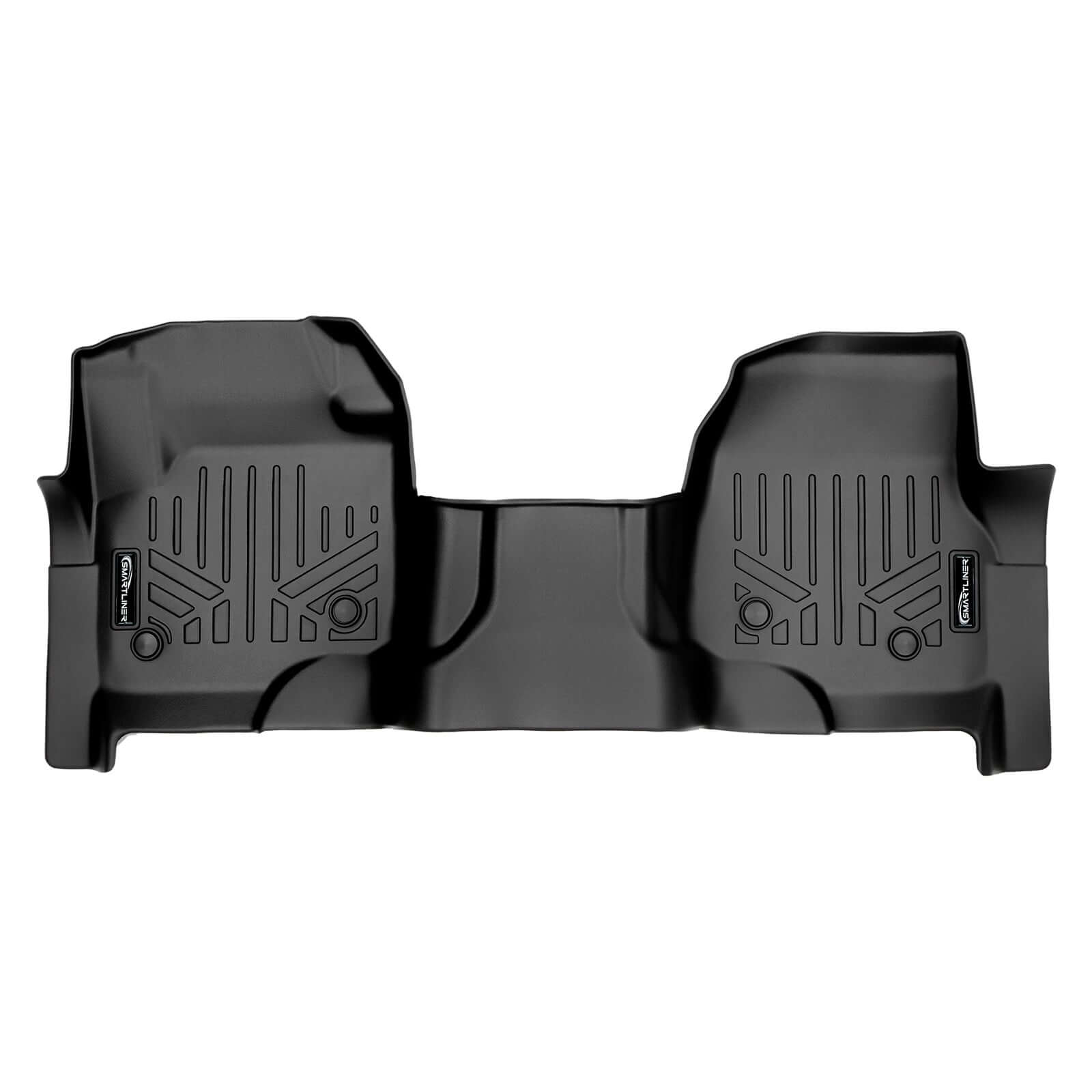 SMARTLINER Custom Fit Floor Liners For 2017-2024 Ford Super Cab with Vinyl Flooring and 2nd Row Bench Seat