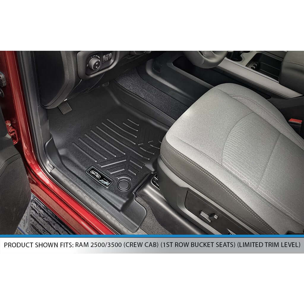 SMARTLINER Custom Fit Floor Liners For 2019-2025 Ram 2500/3500 Crew Cab with Limited Trim 1st Row Bucket Seats