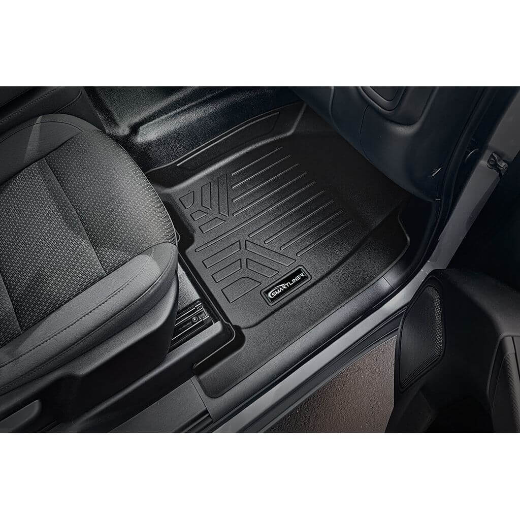 SMARTLINER Custom Fit Floor Liners Compatible With 2020-2025 Chevrolet Silverado 2500 HD | 3500 HD (Crew Cab|Vinyl Flooring|1st Row Bench Seat|Without Over the Hump Coverage|without 2nd Row Underseat Storage)
