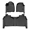 SMARTLINER Custom Fit Floor Liners Compatible With 2020-2025 Chevrolet Silverado 2500 HD | 3500 HD (Crew Cab|Vinyl Flooring|1st Row Bench Seats|Without Over the Hump Coverage|with 2nd Row Underseat Storage)