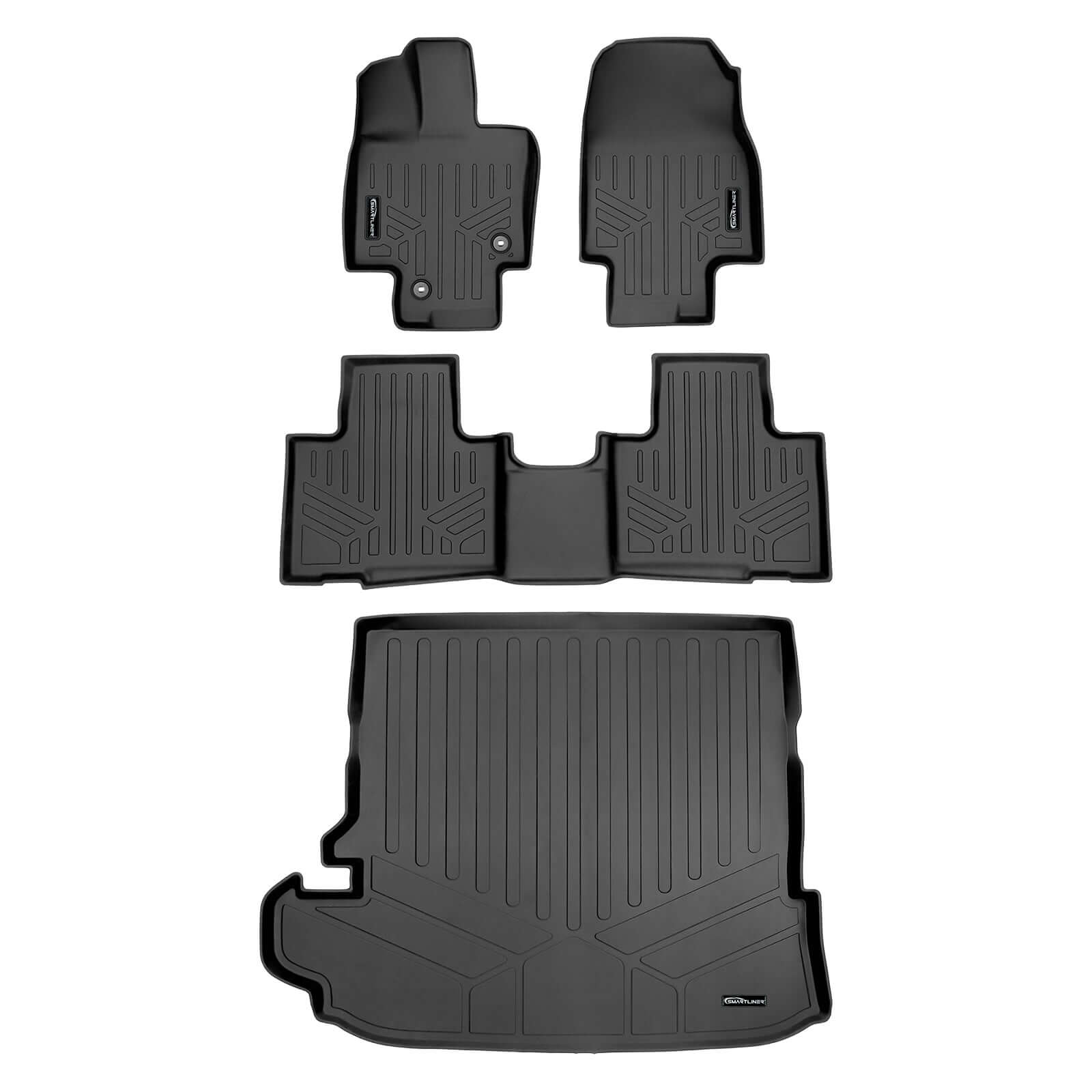 SMARTLINER Custom Fit Floor Liners For 2020-2025 Toyota Highlander (Fits models without Subwoofer)