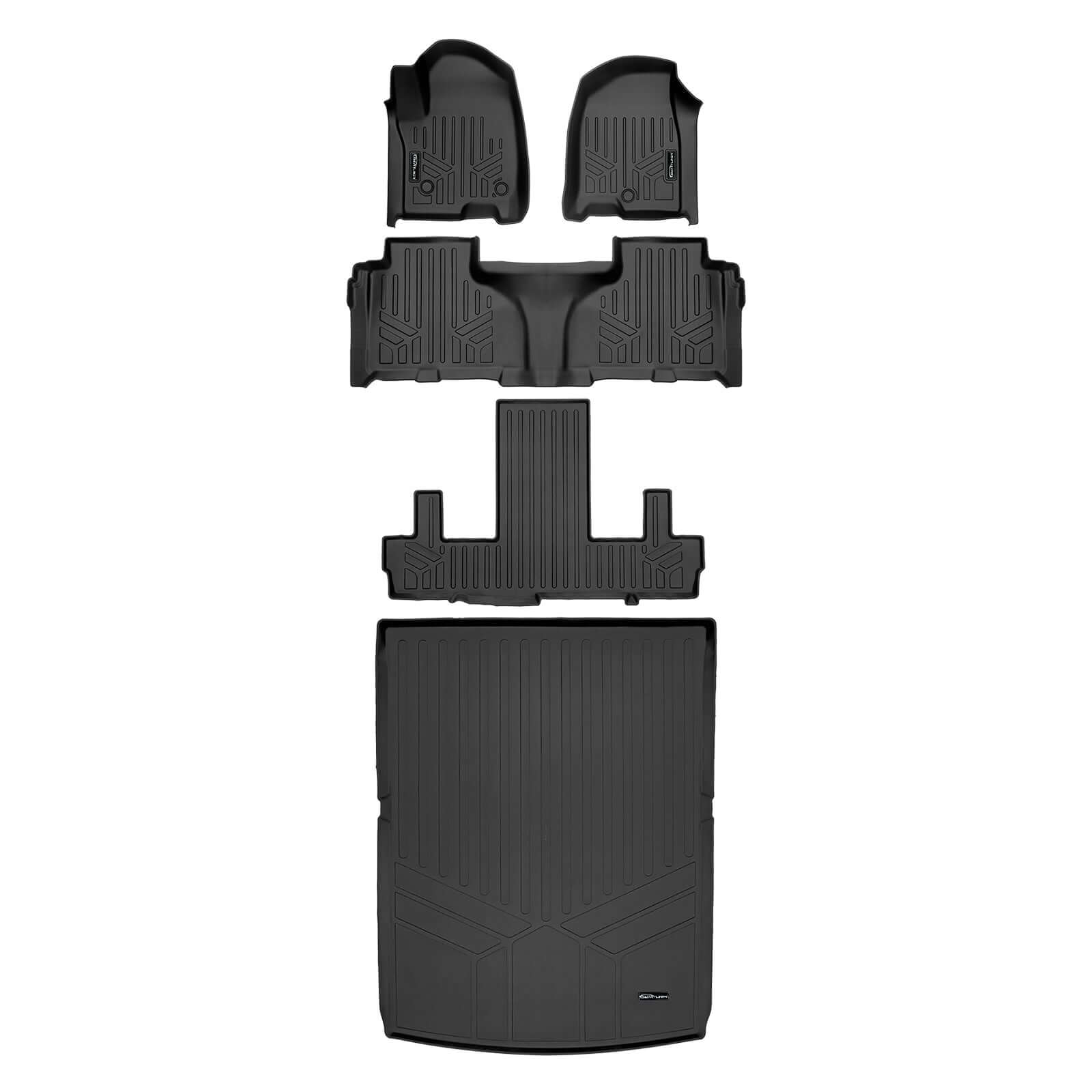 SMARTLINER Custom Fit Floor Liners For 2021-2025 GMC Yukon XL/ Yukon Denali XL with 2nd Row Bucket Seats