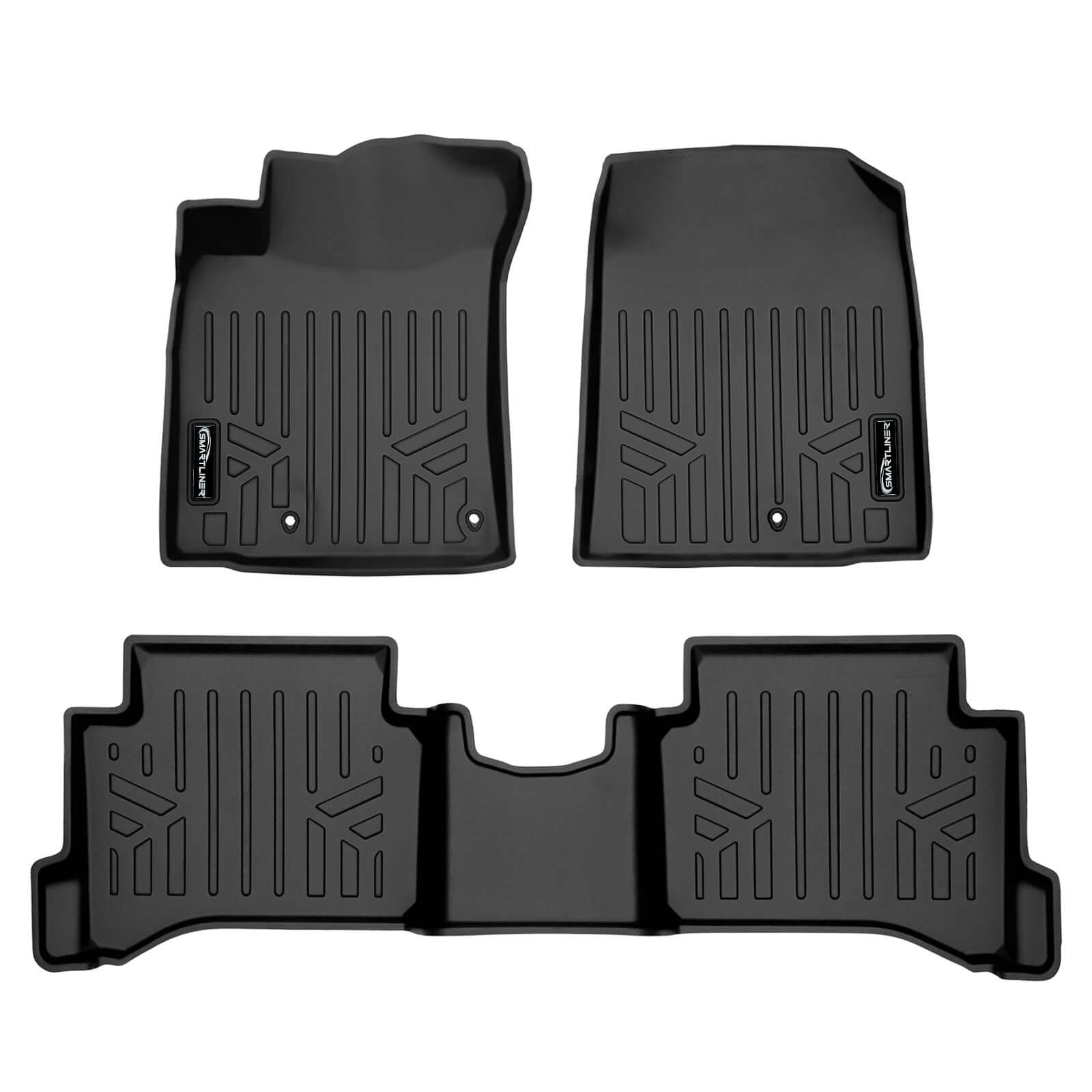 SMARTLINER Custom Fit Floor Liners For 2019-2022 Hyundai Ioniq Hybrid Blue Trim no Subwoofer in Cargo Area (Does Not Fit Electric Models)