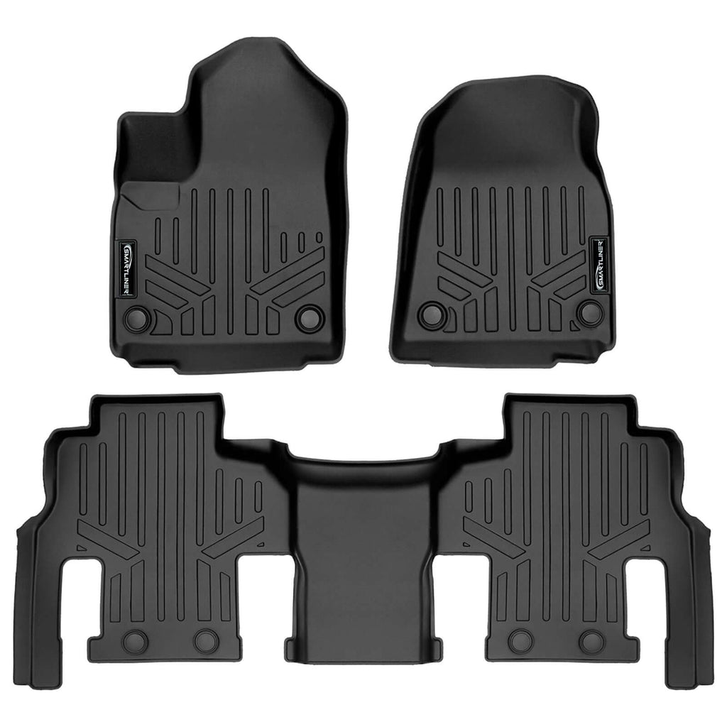 SMARTLINER Custom Fit Floor Liners For 2023-2025 Jeep Wagoneer L (8 Passenger Model)