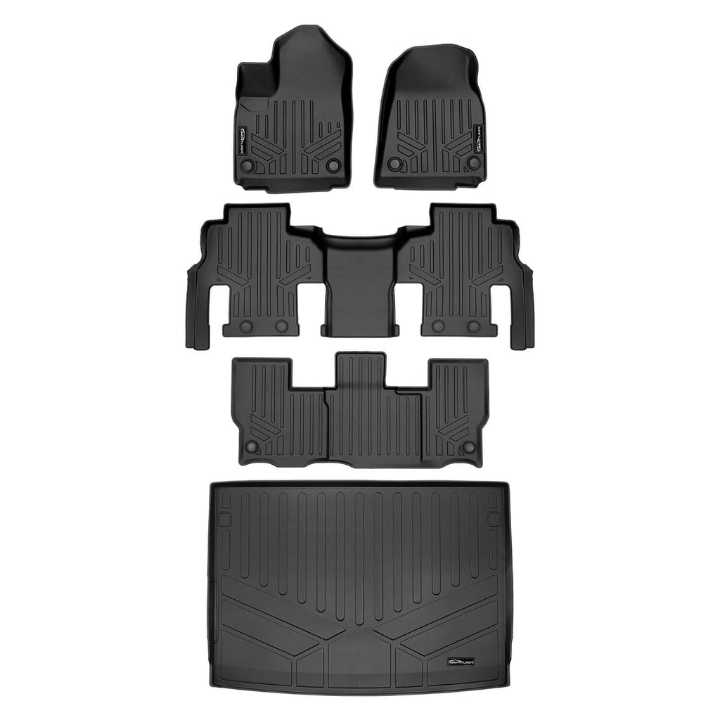 SMARTLINER Custom Fit Floor Liners For 2023-2025 Jeep Grand Wagoneer L (8 Passenger Model)