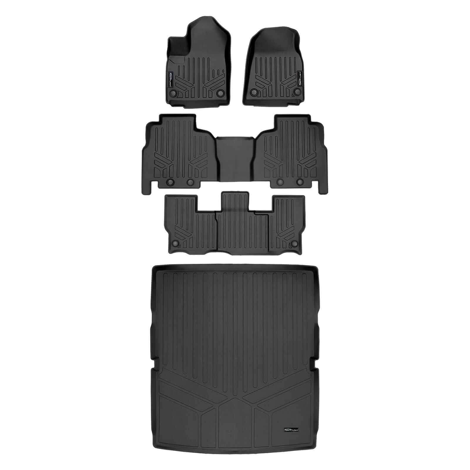SMARTLINER Custom Fit Floor Liners For 2022-2025 Jeep Wagoneer (8 Passenger Model)