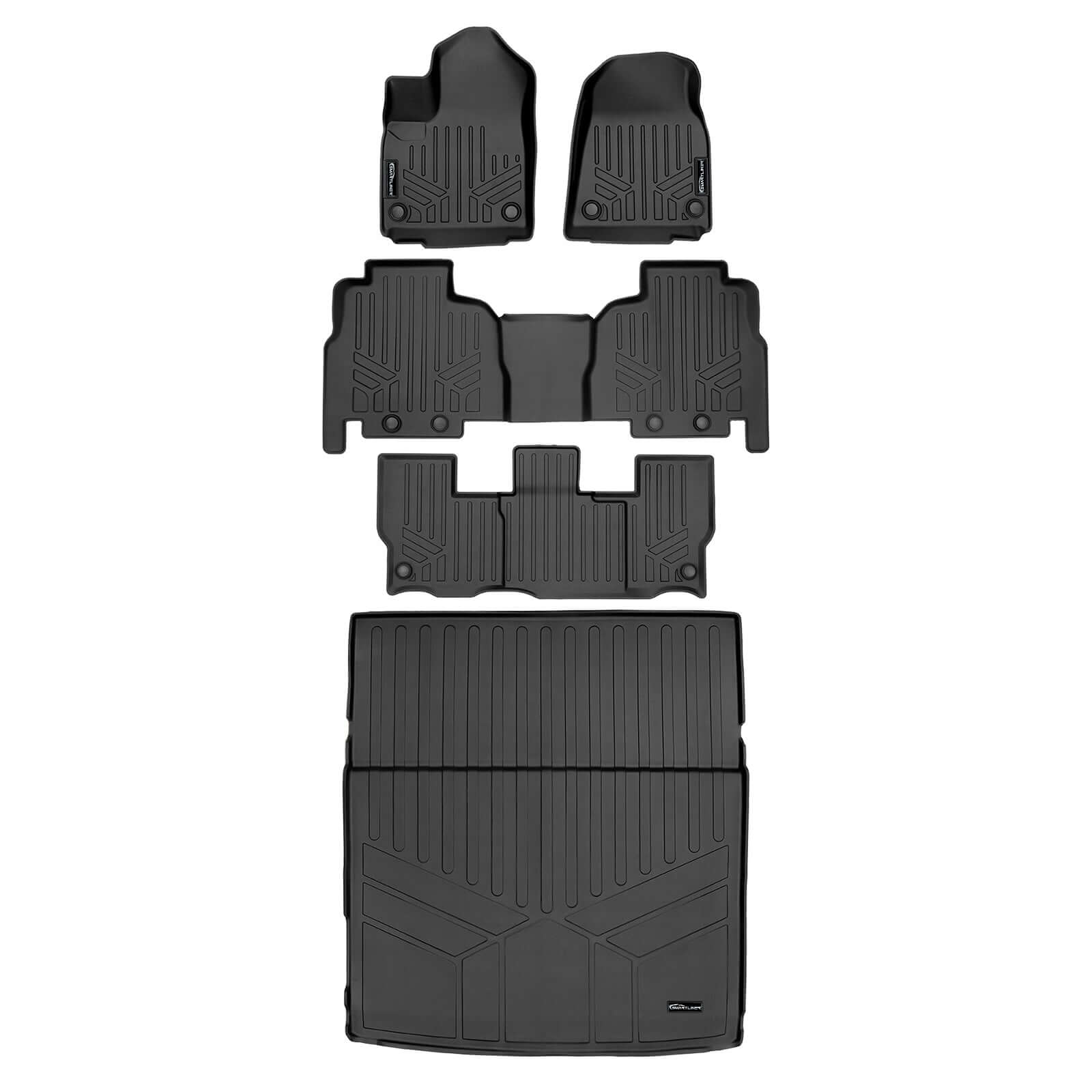 SMARTLINER Custom Fit Floor Liners For 2022-2025 Jeep Grand Wagoneer (8 Passenger Model)