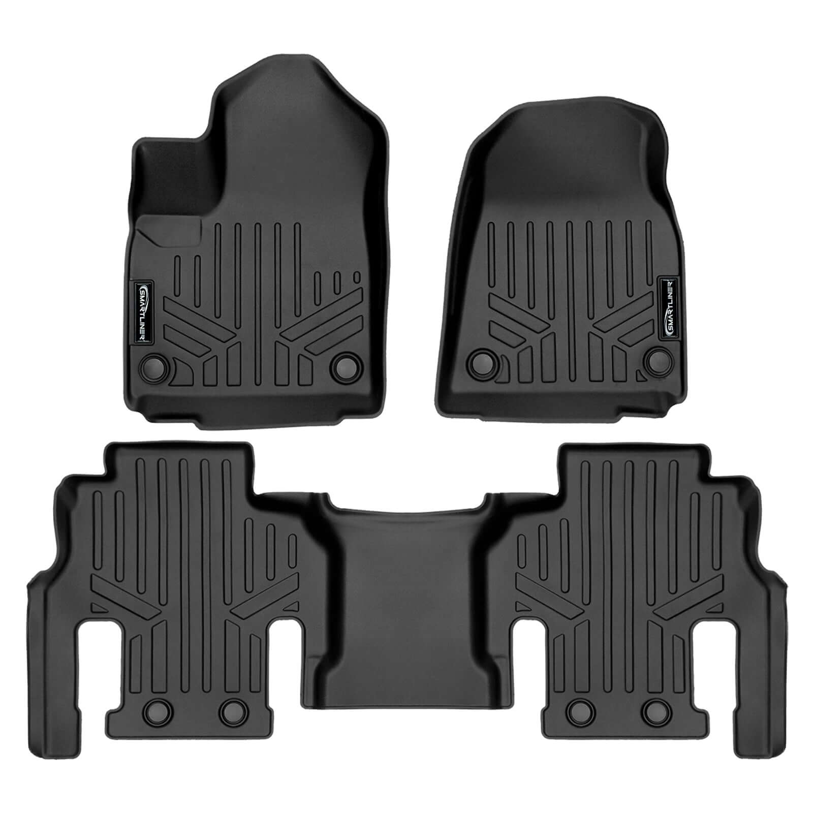 SMARTLINER Custom Fit Floor Liners For 2023-2025 Jeep Wagoneer L (7 Passenger Model)
