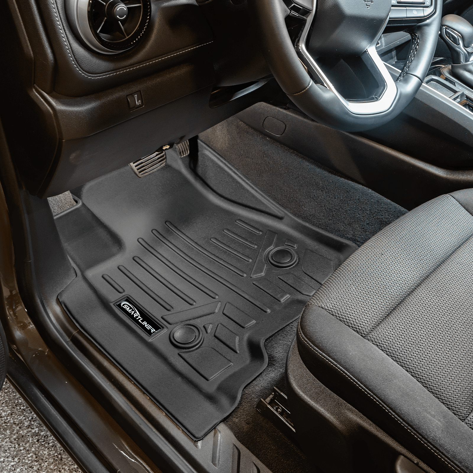 SMARTLINER Custom Fit Floor Liners For 2023-2025 GMC Canyon (Only Fits Crew Cabs with Carpeted Flooring)