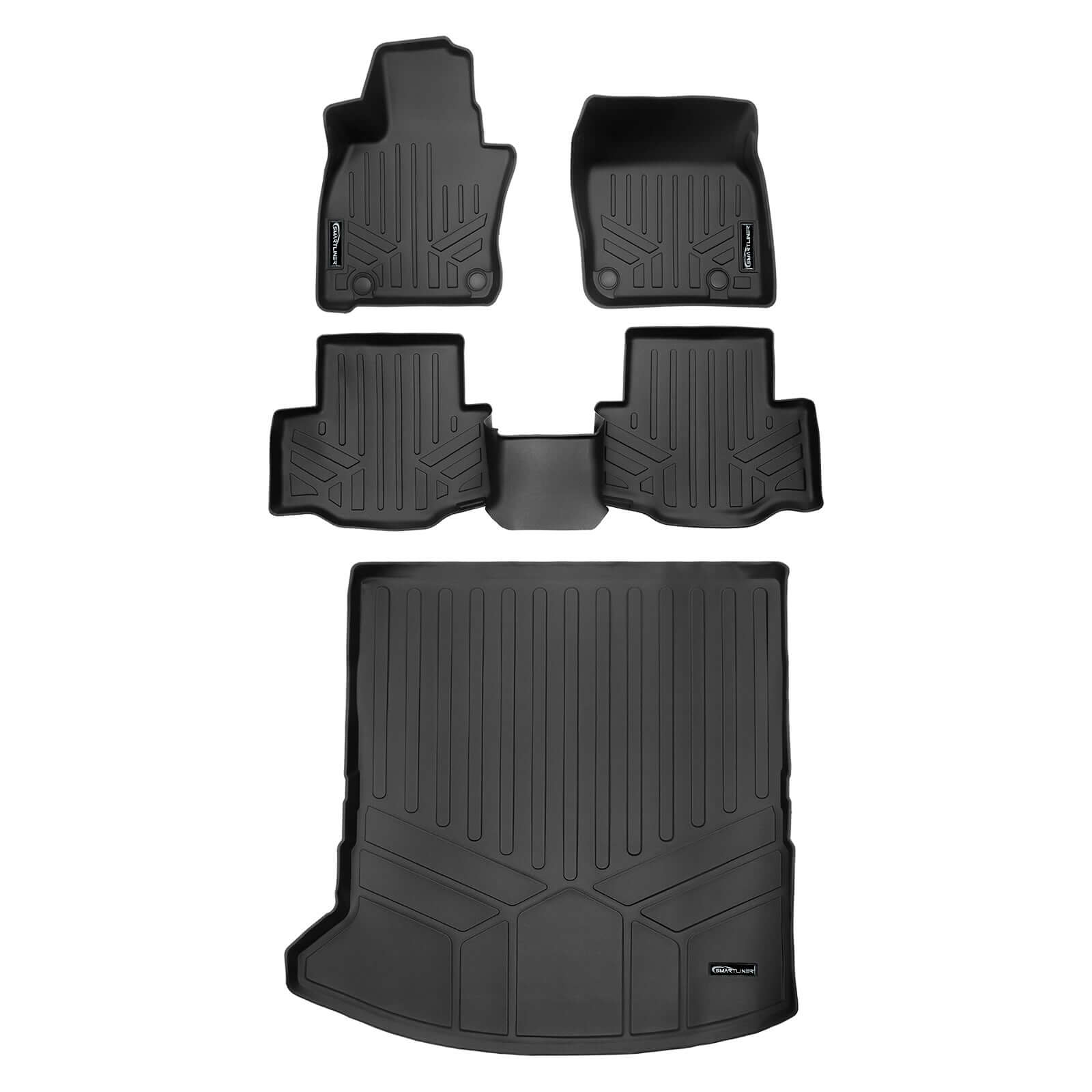 SMARTLINER Custom Fit Floor Liners For 2024-2025 Mazda CX-90 (Only Fits 2nd Row Bucket Seats With No Center Console)