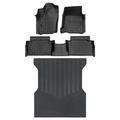 SMARTLINER All Weather Custom Fit Floor Liner Compatible With 2024-2025 Toyota Tacoma Double Cab (Only Fits with 2nd Row Under Seat Storage)