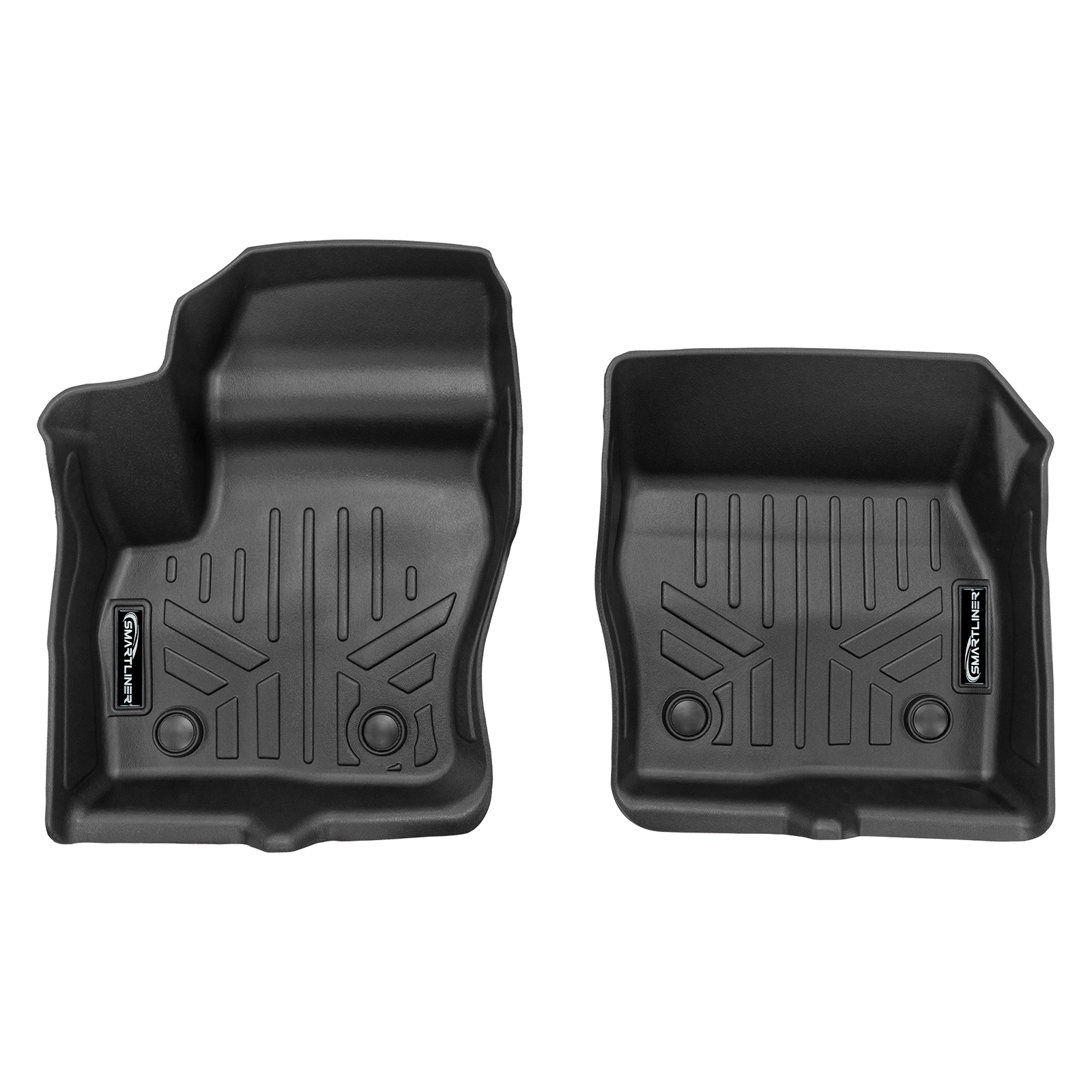 SMARTLINER Custom Fit Floor Liner Set Compatible With 2018-2025 Transit Connect With Vinyl Flooring and without secondary footrest (Short and Long Wheelbase)