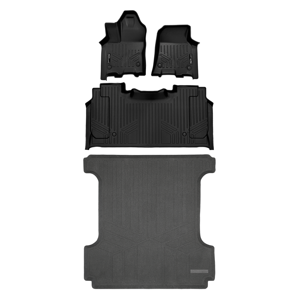SmartCoverage™ Custom Fit Floor Liners For 2025-2026 Ram 1500 RHO Crew Cab with Rear Underseat Storage Box with 1st Row Bucket Seats