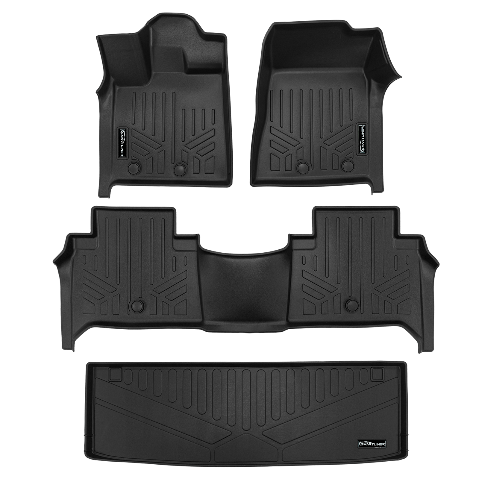 SMARTLINER Custom Fit Floor Liners For 2025 Infiniti QX80/2025 Nissan Armada Without Bucket Seats & Center Console Only