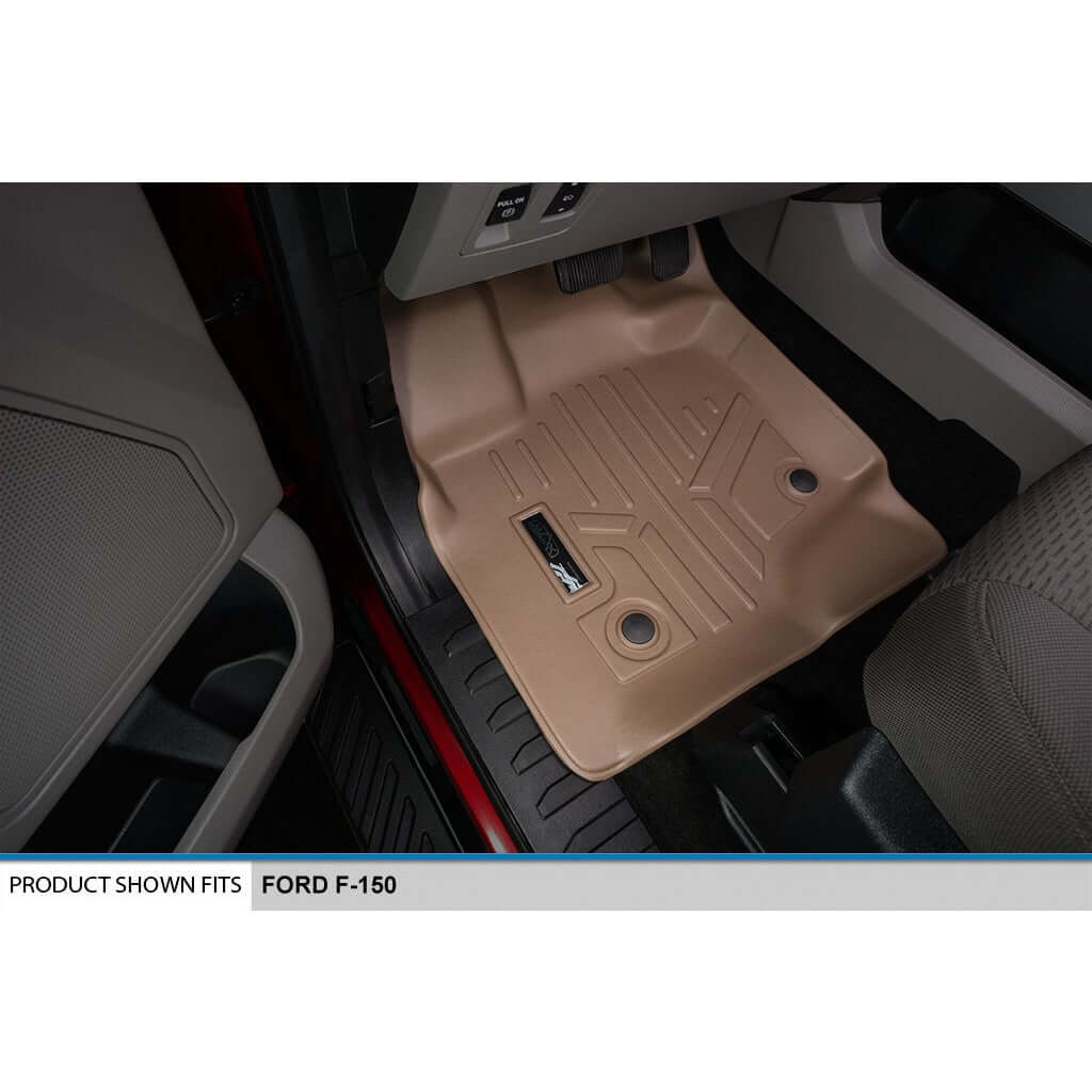 SMARTLINER Custom Fit Floor Liners For 2021-2025 Ford F-150 Hybrid SuperCrew Cab with 1st Row Bucket Seats