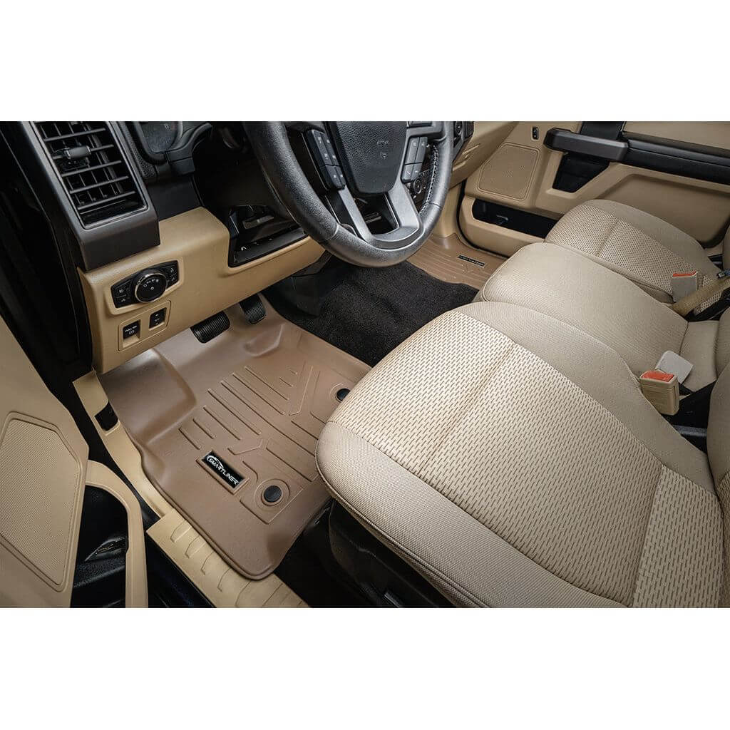 SmartCoverage™ Custom Fit Floor Liners For 2015-2025 Ford F-150 with 1st Row Bucket Seats & OEM 2nd Row Under Seat Storage