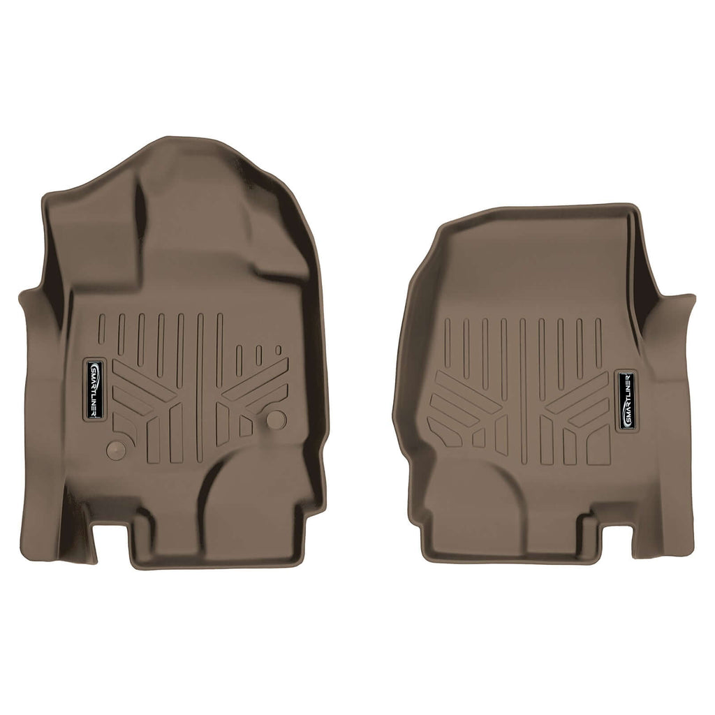SmartCoverage™ Custom Fit Floor Liners For 2015-2025 Ford F-150 with 1st Row Bucket Seats & OEM 2nd Row Under Seat Storage