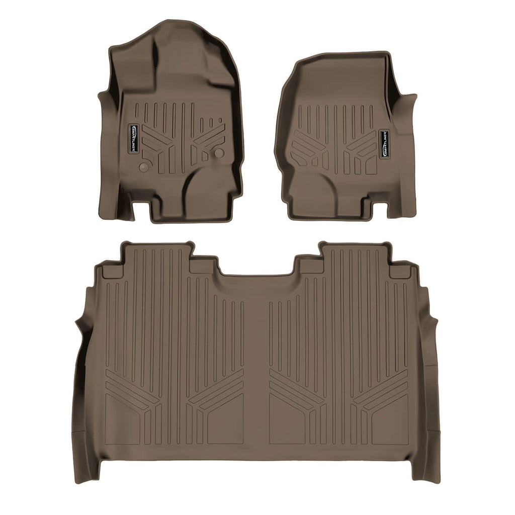 SmartCoverage™ Custom Fit Floor Liners For 2015-2025 Ford F-150 SuperCrew Cab with 1st Row Bucket Seats