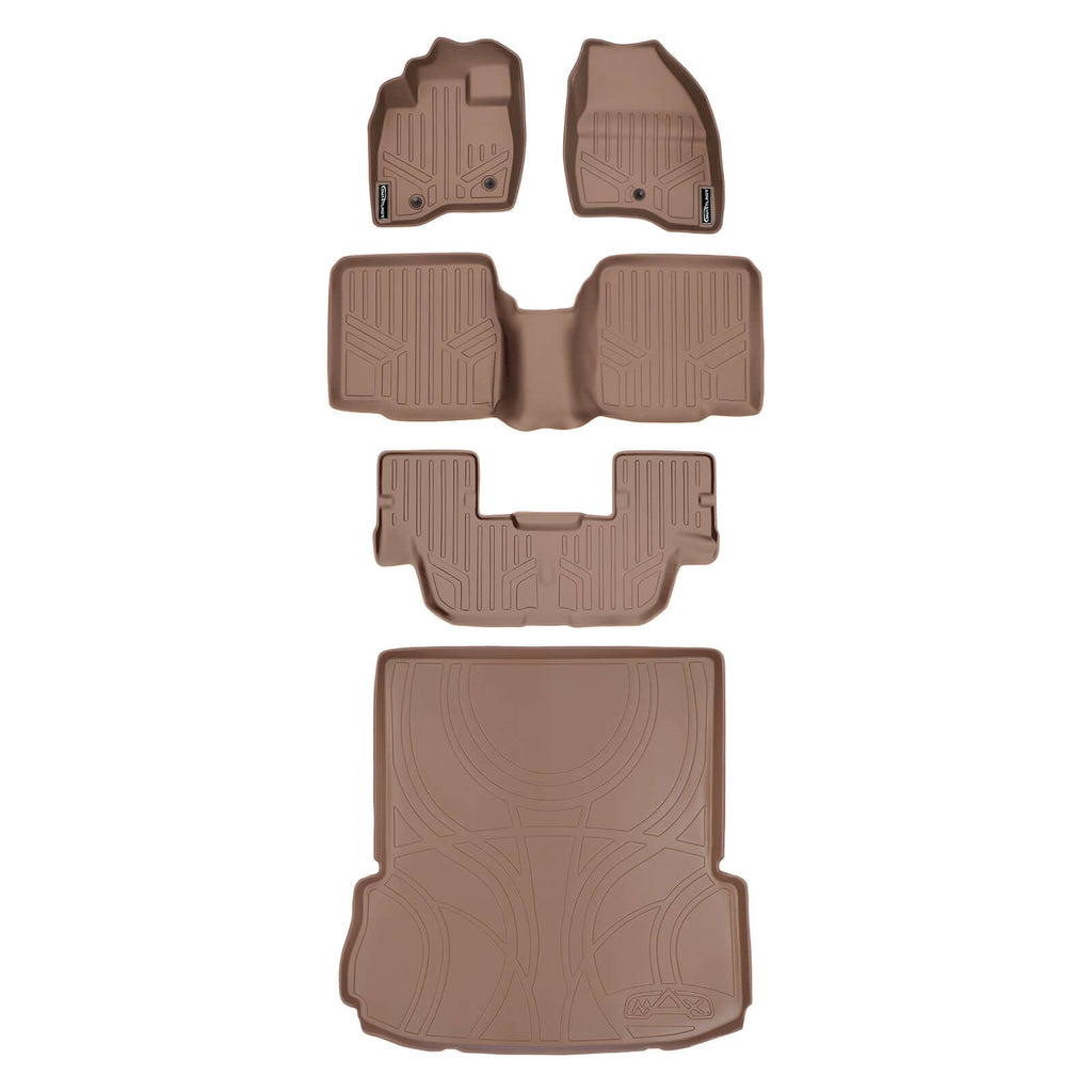 SMARTLINER Custom Fit Floor Liners For 2017-2019 Ford Explorer without 2nd Row Center Console