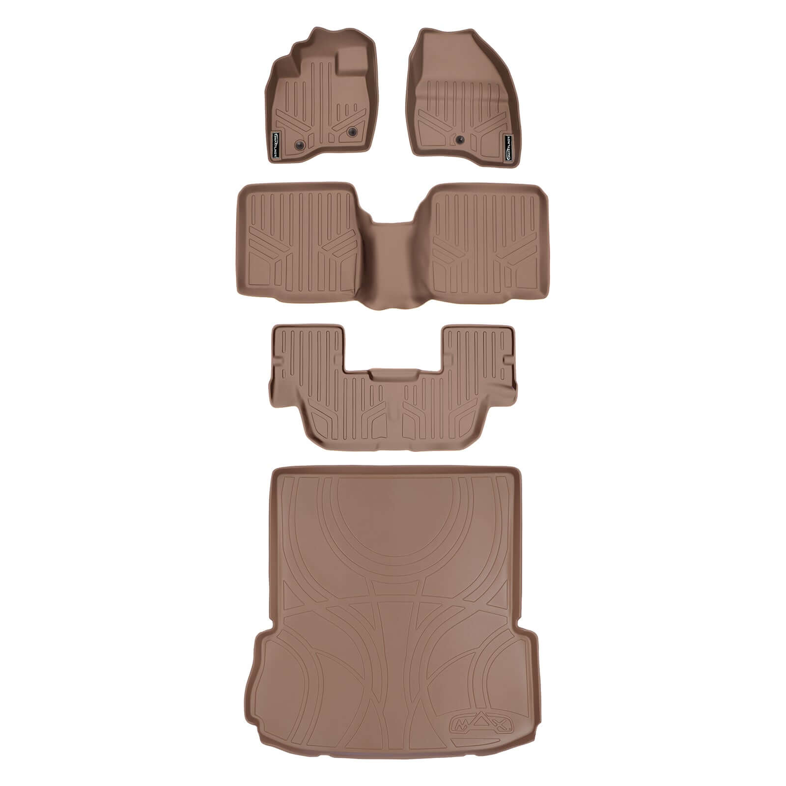 SMARTLINER Custom Fit Floor Liners For 2017-2019 Ford Explorer without 2nd Row Center Console
