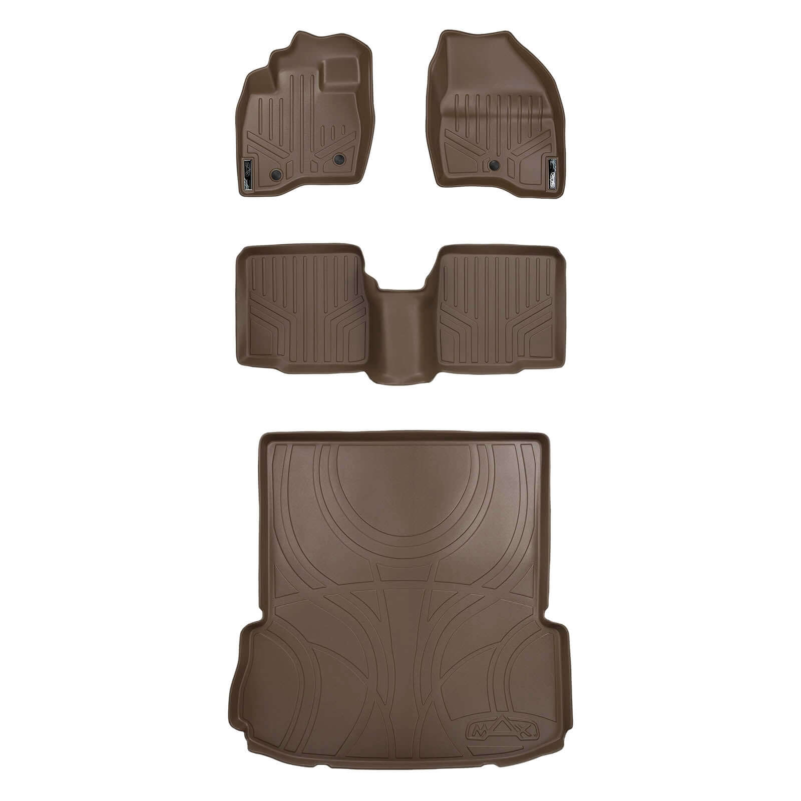 SMARTLINER Custom Fit Floor Liners For 2017-2019 Ford Explorer without 2nd Row Center Console