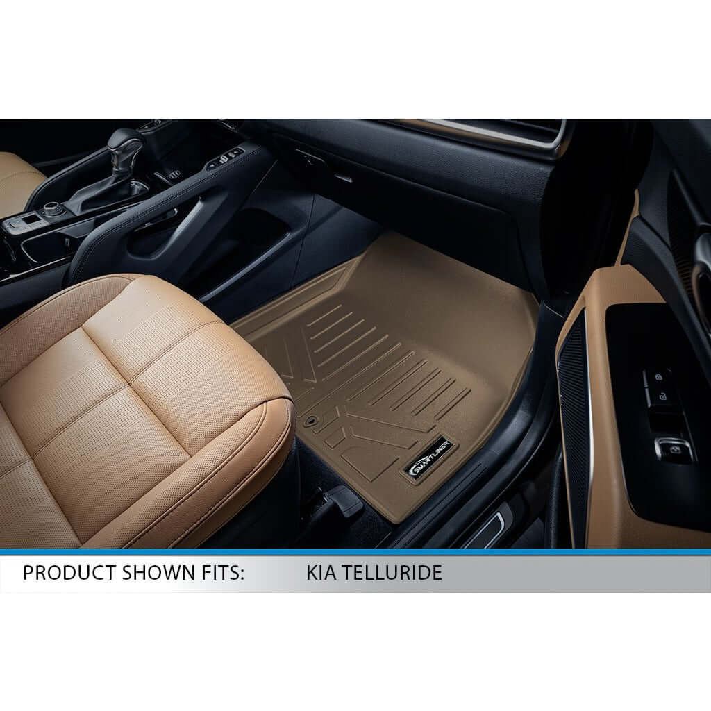 SMARTLINER AUTO™ Custom Fit Floor Liners For 2020-2025 Kia Telluride with 2nd Row Bucket Seat No Center Console with in between Coverage