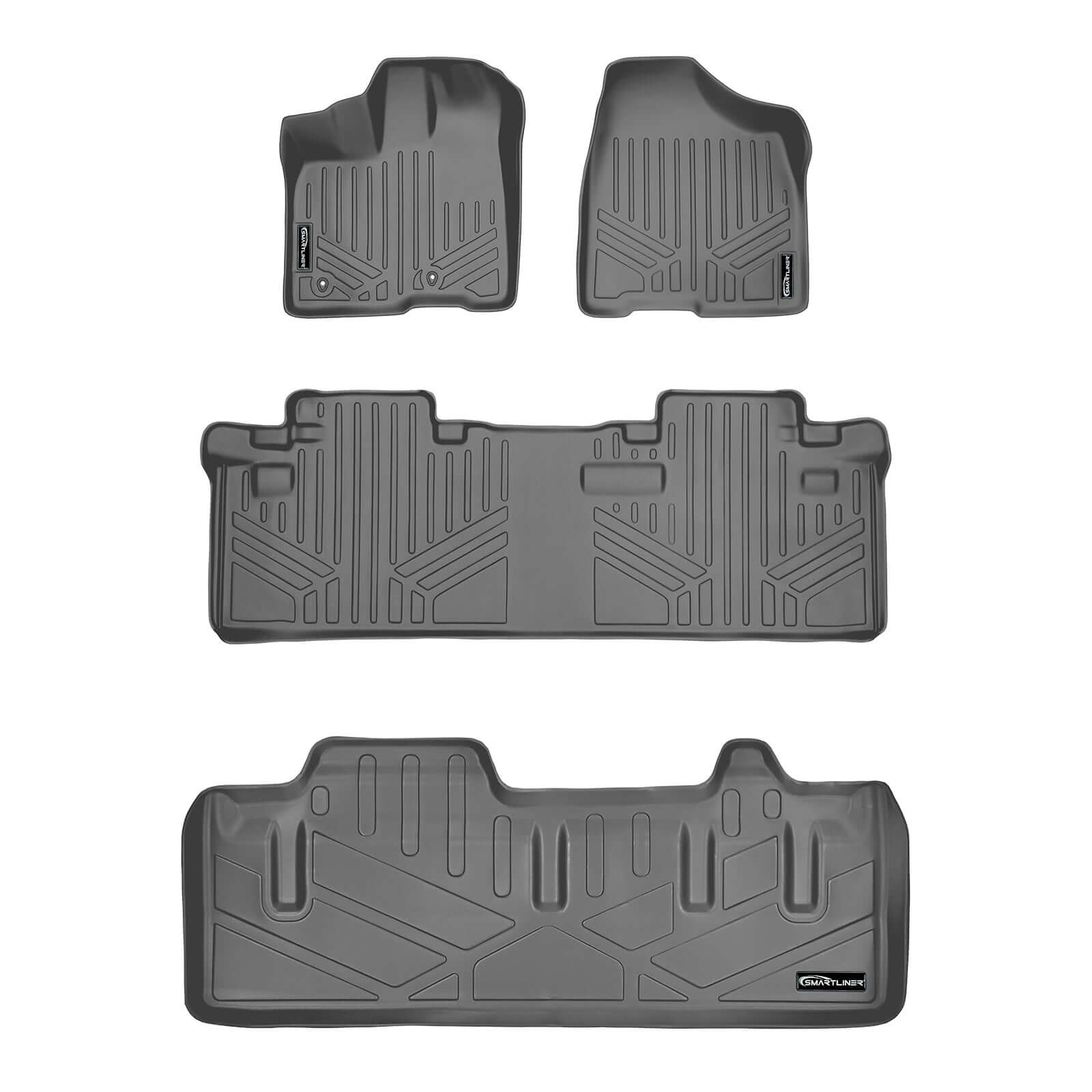 SMARTLINER Custom Fit Floor Liners For 2011-2012 Toyota (Sienna 8 Passenger Model)