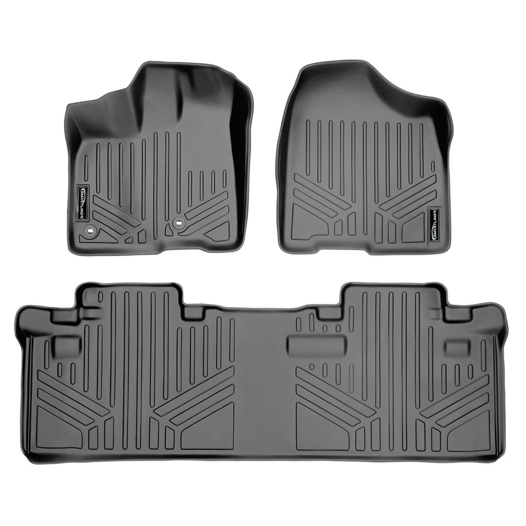 SMARTLINER Custom Fit Floor Liners For 2013-2020 Toyota Sienna (8 Passenger Model)