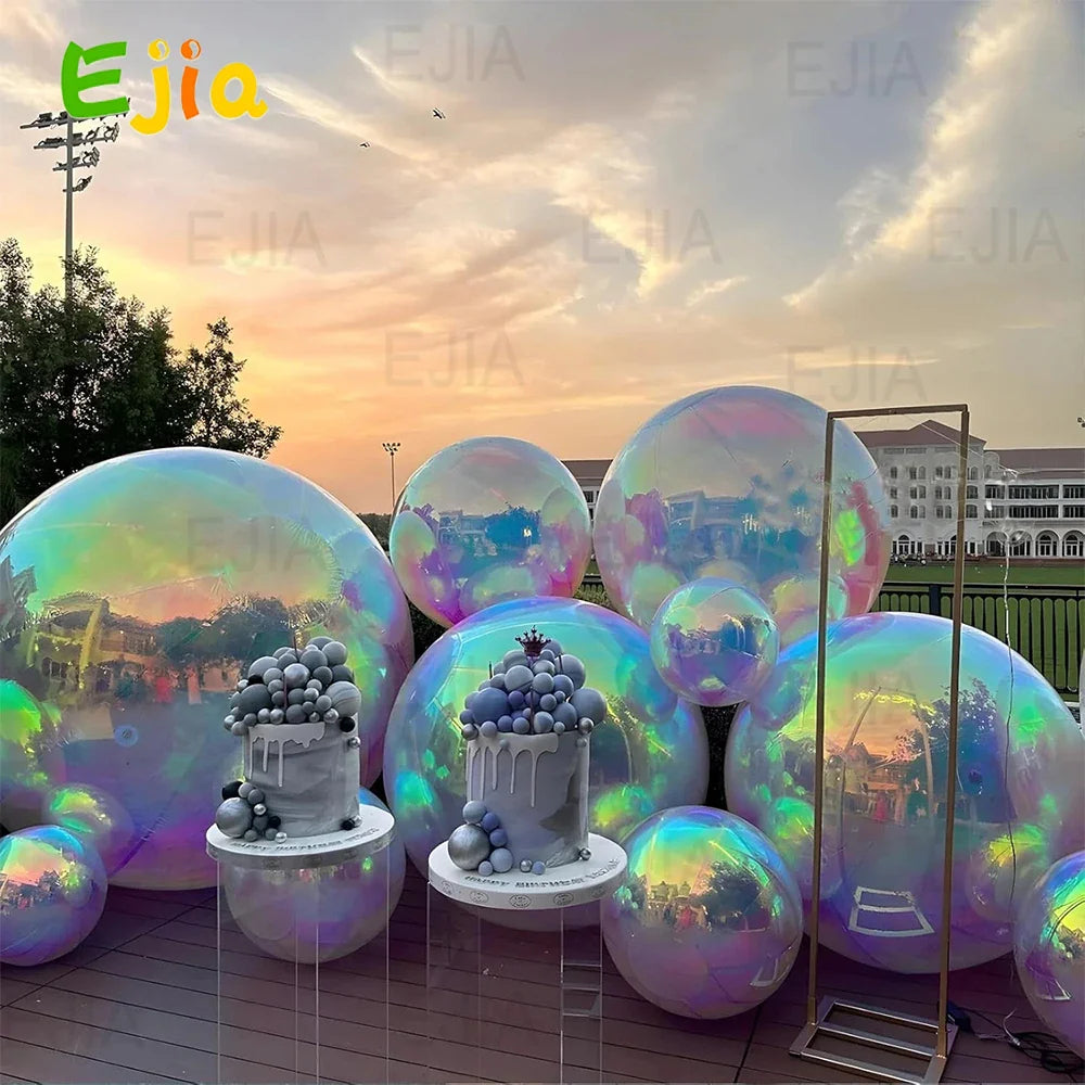 Ejia Iridescent Inflatable Mirror Balls 6pc Set For Party Decoration