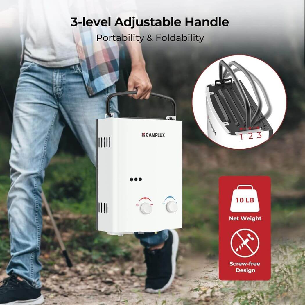 Camplux AY132 Portable Propane Water Heater