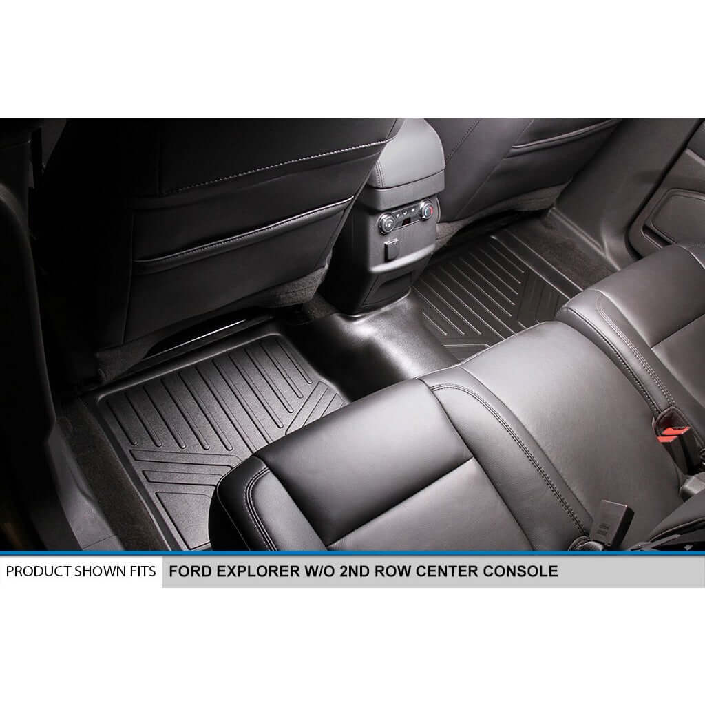 SMARTLINER Custom Fit Floor Liners For 2017-2019 Ford Explorer (without 2nd Row Center Console)
