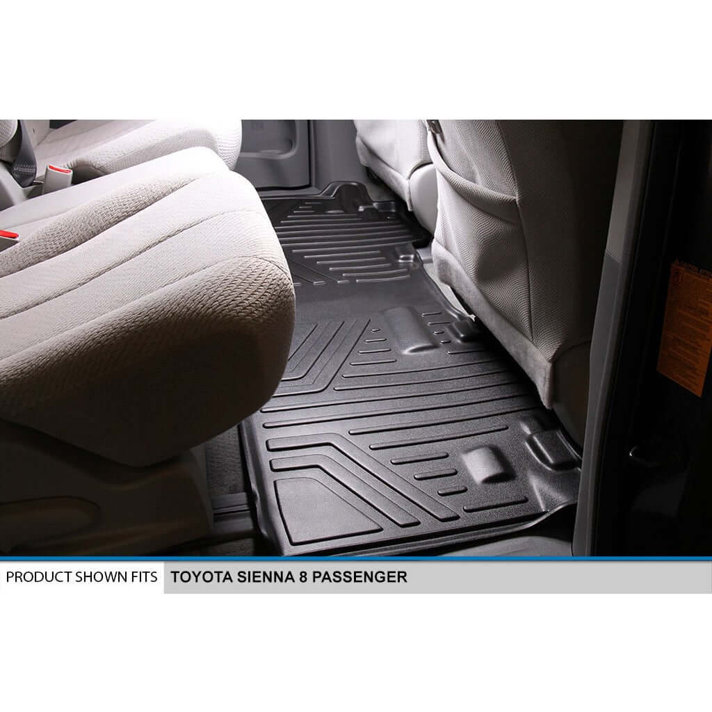 SMARTLINER Custom Fit Floor Liners For 2011-2012 Toyota Sienna (8 Passenger Model)